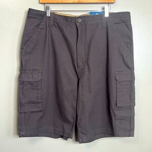 Rugged wear men’s cargo shorts brown cotton gorpcore camping hiking